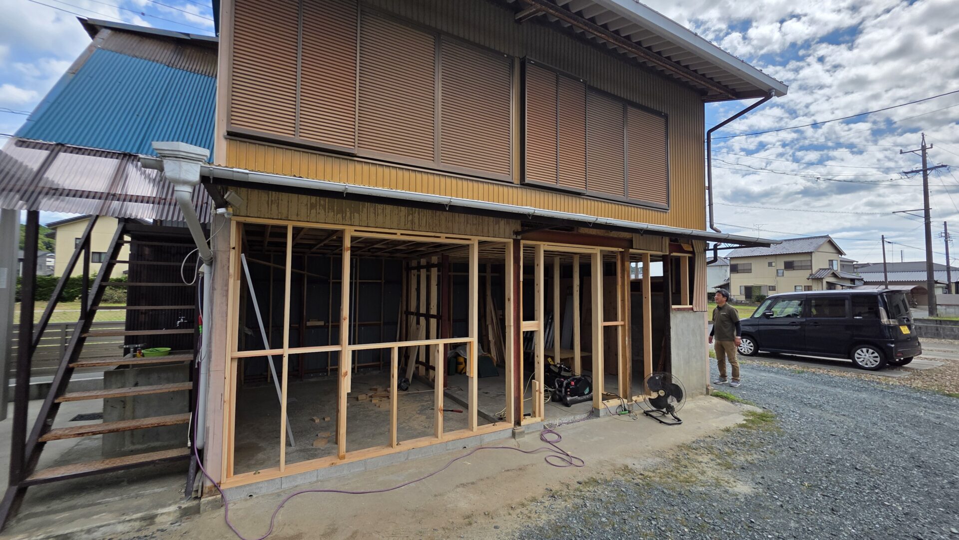 外部の下地工事