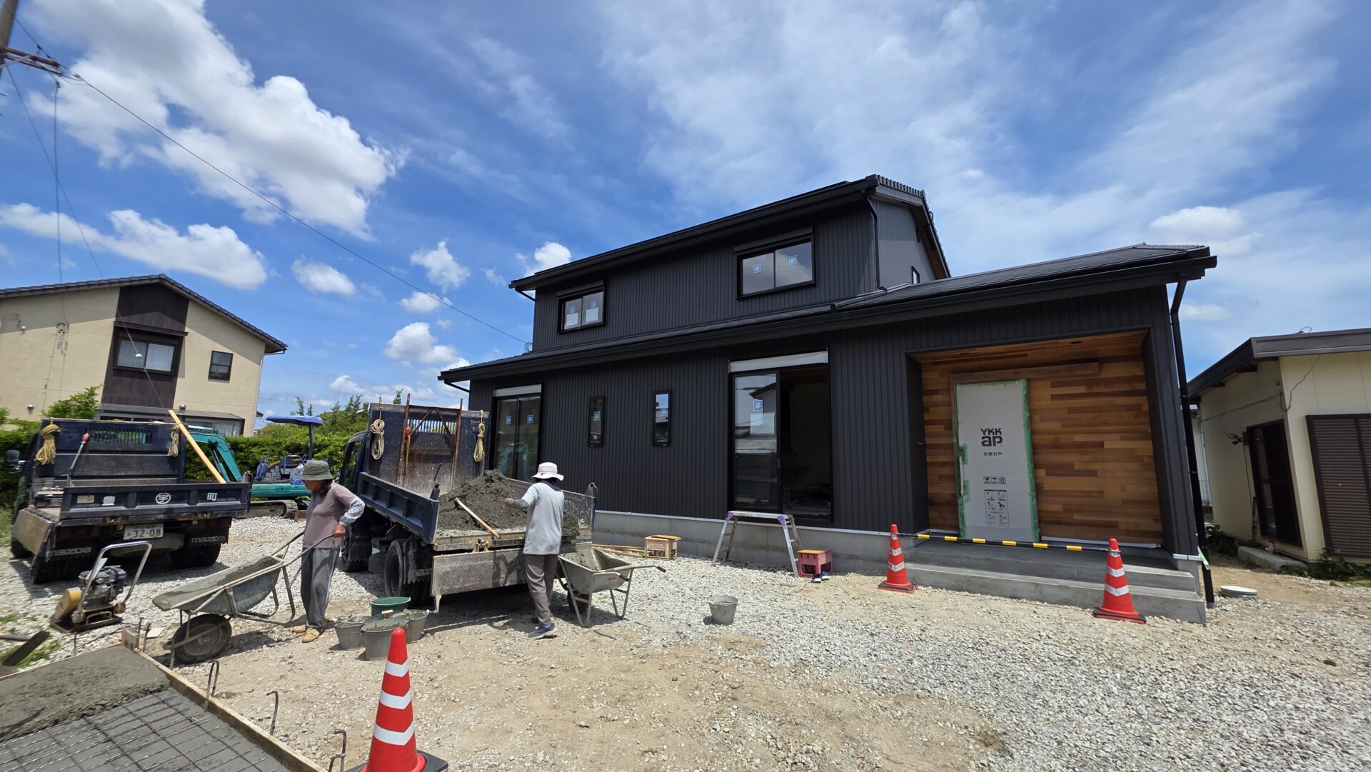 外構工事もスタート